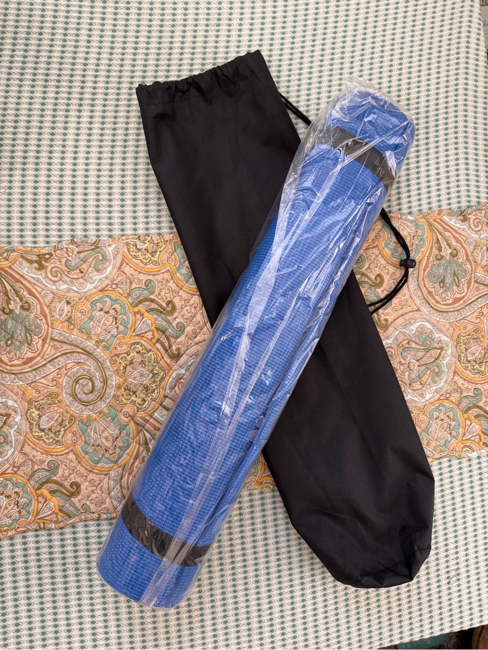 New Blue Yoga Mat with Carry Bag -